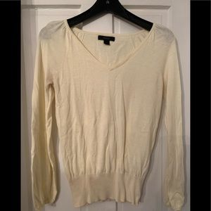Express Vneck Soft Yellow Sweater